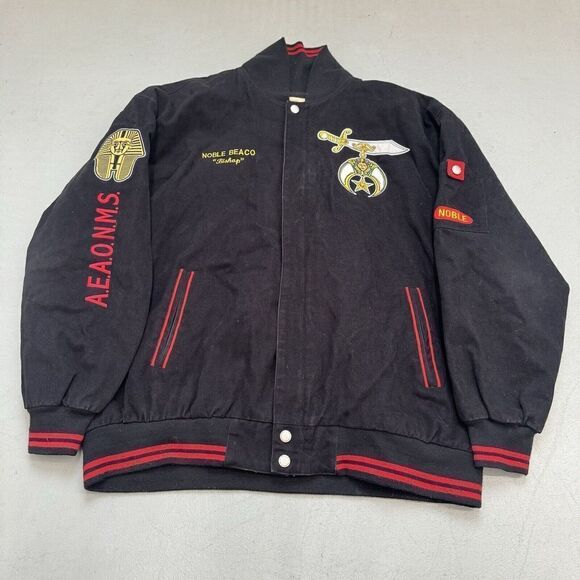 Ancient Egyptian Arabic Order Mystic Shine Fraternity Embroidered Jacket Sz 3XL - Picture 2 of 10